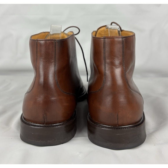 Mezlan Camden Leather Ankle Boots Mens 9.5 Brown Lace Up Made in Spain